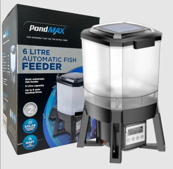 PondMAX Automatic Solar Fish Feeder 6L